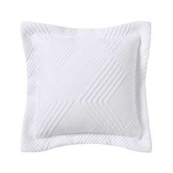 Bianca Cassiano Polyester Jacquard White Cushion Cover Pillowcase - 43x43cm