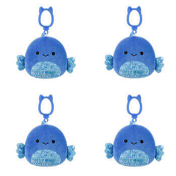 4PK Squishmallows 3.5in Clip Kobester Betta Fish Stuffed Animal Plush Toy 3y+