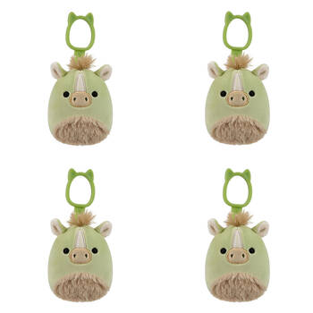 4PK Squishmallows 3.5in Clip Billy Horse Stuffed Animal Kids Plush Toy 3y+