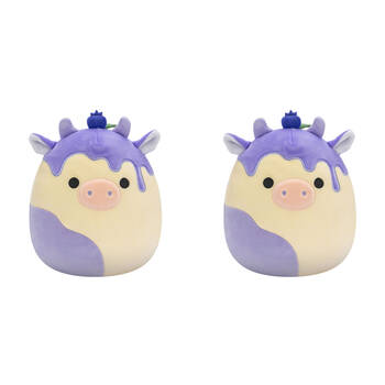 2PK Squishmallows 7.5in Benito Blueberry Cow Stuffed Animal Kids Plush Toy 3y+