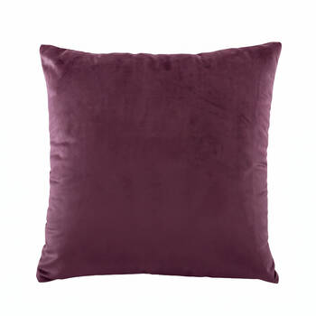 Bianca Vivid Coordinates Square Plum Velvet Cushion 43cm 