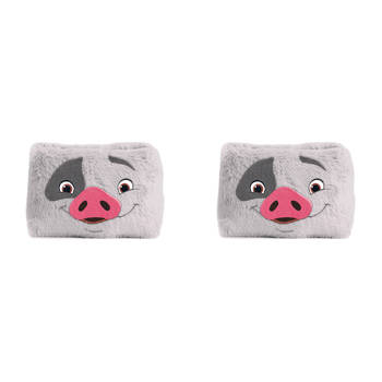 2PK Disney Moana 2 Pua Plush Pencil/Pen Case Grey 18x25cm