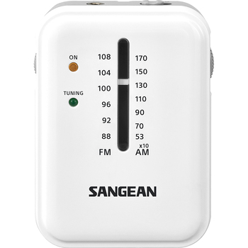 Sangean SR32 Compact Mini Portable AM/FM Radio - White