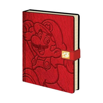Super Mario Ultimate Gamers Premium Red Notebook W/ Lined Pages A5
