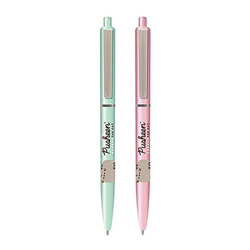 2pc Pusheen Themed Botanical Pen School/Office Stationery Writing Set 