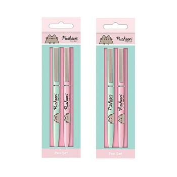 2PK x 2pc Pusheen Themed Botanical Pen School/Office stationery Writing Set 