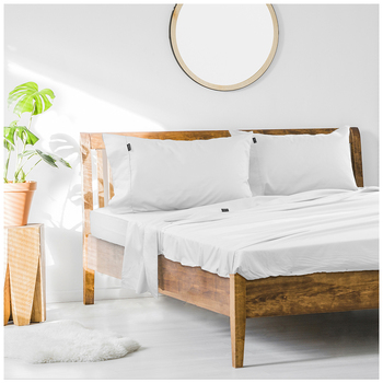 Ardor 1000TC Cotton Rich King Bed Sheet Set White