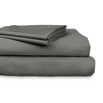Ardor 300TC Cotton Mega Queen Bed Sheet Set Charcoal