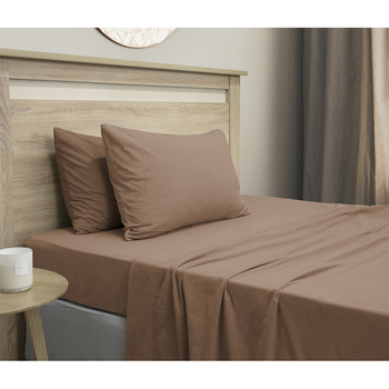 Ardor Boudior Double Bed Micro Flannel Sheet Set Earth