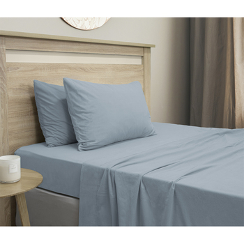 Ardor Boudior Mega Queen Bed Micro Flannel Sheet Set Bluesky