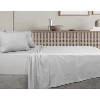 Algodon Mega King Bed 300TC 100% Cotton Sheet Set Silver