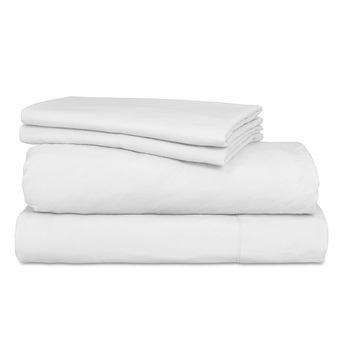 Ardor Boudoir Vintage Washed King Bed Fitted Sheet Set - White