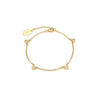 Couture Kingdom Disney Mickey Mouse Cubic Zirconia Bracelet 19cm - Gold