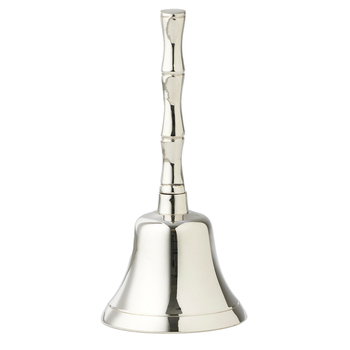 Pilbeam Living Bambury Silver Stylish Traditional Hand Bell 14x6.5cm