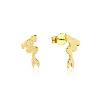 Couture Kingdom Disney Princess The Little Mermaid Stud Earrings 12mm Gold