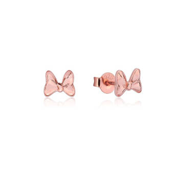 Couture Kingdom Disney Minnie Mouse Bow Stud Earrings 10mm Rose Gold