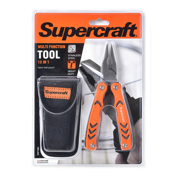 Supercraft 13 In 1 Multitool Plier Stainless Steel Anodised Tool