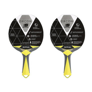 2PK Sunflex Zircon Outdoor Model Table Tennis Bat/Paddle Weatherproof Extra Power