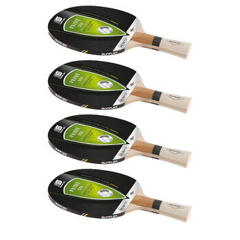 4PK Sunflex Prime S10 Model Table Tennis Bat/Paddle for Starters No Sponge Pips Out