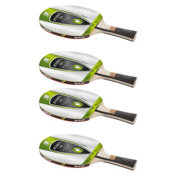 4PK Sunflex Atomic C15 Model Table Tennis Bat/Paddle for Youth 1mm Sponge Pips In