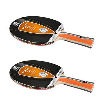 2PK Sunflex Force C20 Model Table Tennis Bat/Paddle Rough Top 1mm Sponge Pips In