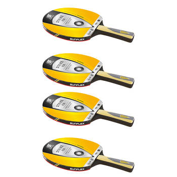 4PK Sunflex Strike C35 Table Tennis Bat/Paddle Balanced Feel 2mm Sponge Pips In