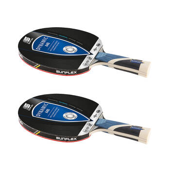 2PK Sunflex Dynamic A40 Competition Table Tennis Bat/Paddle 2.1mm Sponge Pips In