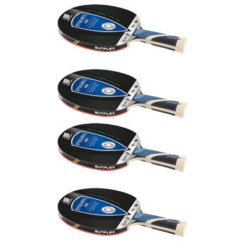 4PK Sunflex Dynamic A40 Competition Table Tennis Bat/Paddle 2.1mm Sponge Pips In