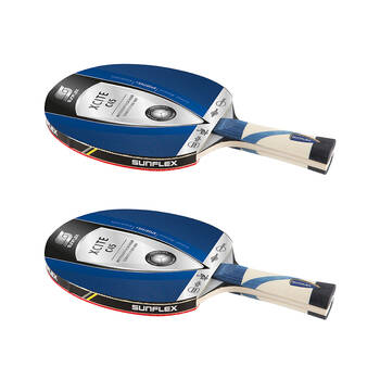 2PK Sunflex Excite C45 Table Tennis Bat/Paddle for Intermediate 2.2mm Sponge Pips In