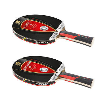 2PK Sunflex Ultimate C55 Table Tennis Bat/Paddle Attacking 2mm Sponge Pips In