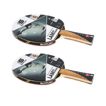 2PK Sunflex Lam Sui Hang Carbon Model Table Tennis Bat/Paddle 2.1mm Sponge Pips In