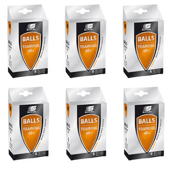 6x 6PK Sunflex Plastic Table Tennis Balls 40+ Rating for Serving Practice/Training