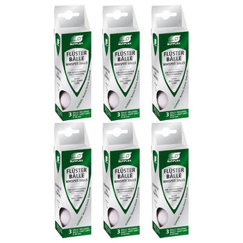 6x 3PK Sunflex Whisper Table Tennis Balls Silent Play PU Foam Gentle Bounce