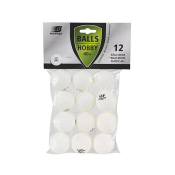 12PK Sunflex Hobby Grade Plastic Table Tennis Balls 40+ Rated General Use White