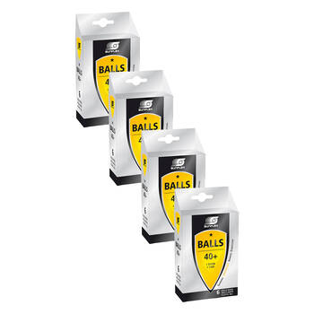 4x 6PK Sunflex 1 Star 40+ Rating Plastic Table Tennis Balls Practice & Schools