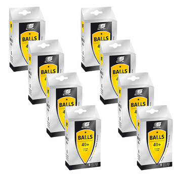 8x 6PK Sunflex 1 Star 40+ Rating Plastic Table Tennis Balls Practice & Schools