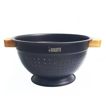 Bialetti St. Clare Colander Non Stick Coated Stainless Steel Black