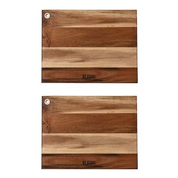 2PK St. Claire Acacia Chopping Board Home Kitchen 27x22.5x1.25cm