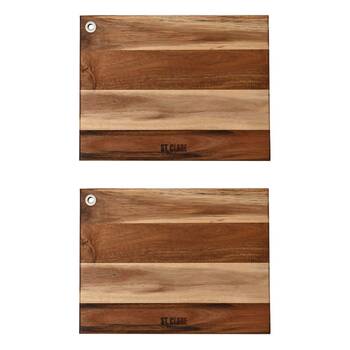 2PK St. Claire Acacia Chopping Board Home Kitchen 40x30x1.25cm