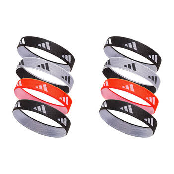 2x 4PK Adidas Hair Ties Durable Lycra/Elastic Everyday Activity & Sport Multicolour