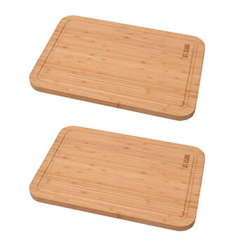 2PK St. Claire Bamboo Long Grain Reversible Board w/ Juice Curve 42cm
