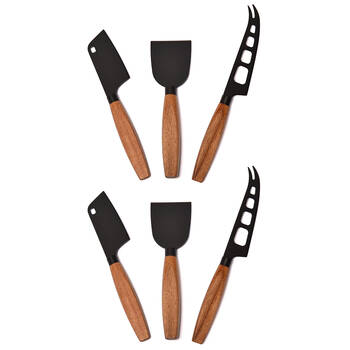 2x 3pc St. Claire Cheese Knife Set Food Preparation Wooden