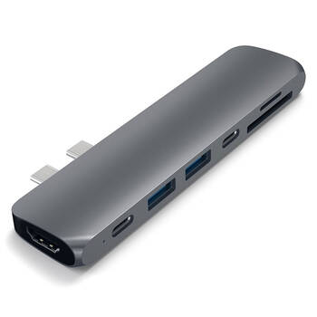 Satechi USB-C Pro Hub w/ 4K HDMI & Thunderbolt 3 - Space Grey