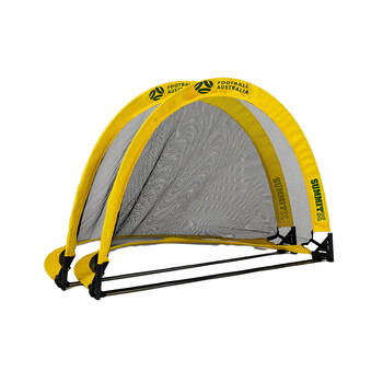 2PK Summit Football Australia Junior Pop Up Soccer Goals Indoor/Outdoor 2.5ft