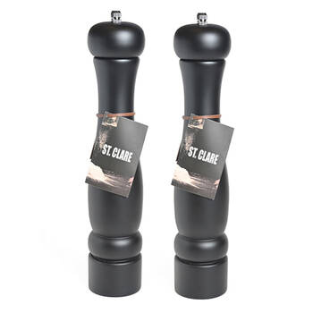 2PK Classica Matte Black Salt and Pepper Grinder Kitchen Utensils 30cm