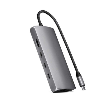 Satechi Multiport Male USB-C to Female HDMI/Ethernet V3 Adapter Space Grey