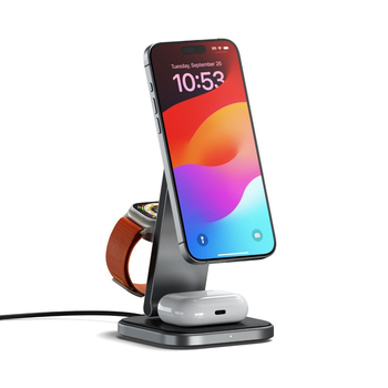 Satechi 3in1 Foldable Qi2 Wireless Charging Stand For Apple Watch/iPhone