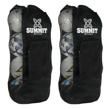2PK Summit Heavy Duty Mesh Ball Bag Holds 8 Soccer Balls Durable Portable Sports