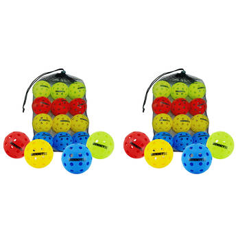 2x 12PK Summit Outdoor Pickleball Balls 40 Hole Wind Resistant Design Multicolour