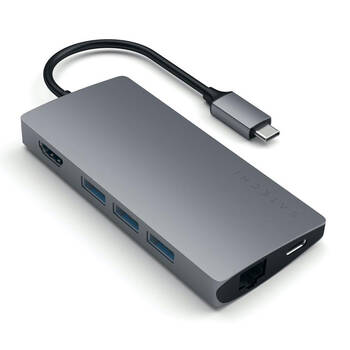 Satechi USB-C Multi-Port Adapter 4K HDMI w/ Ethernet V2 - Space Grey